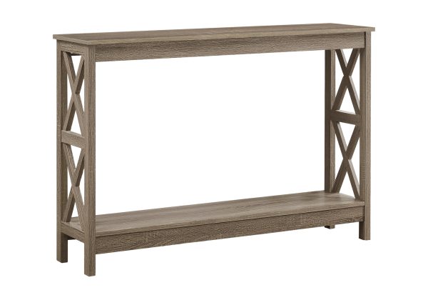 ACCENT TABLE - 48"L / DARK TAUPE HALL CONSOLE