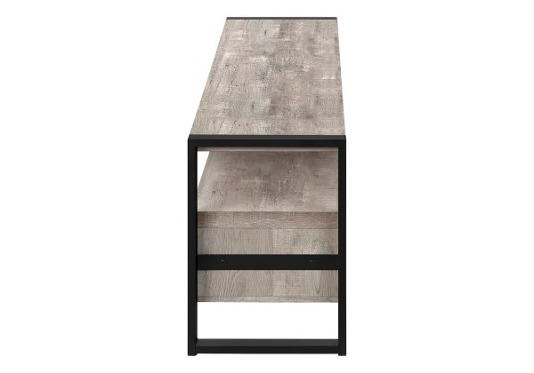 TV STAND - 60"L / TAUPE RECLAIMED WOOD-LOOK / 3 DRAWERS