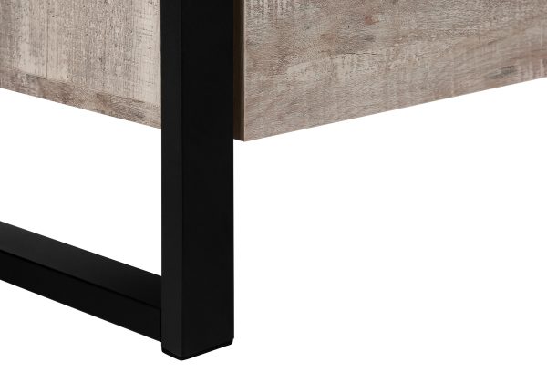 TV STAND - 60"L / TAUPE RECLAIMED WOOD-LOOK / 3 DRAWERS