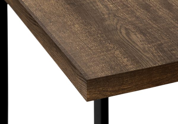 ACCENT TABLE - BROWN RECLAIMED WOOD-LOOK / BLACK METAL