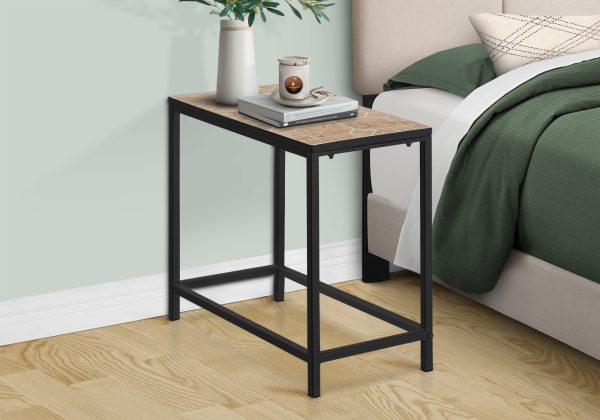 ACCENT TABLE - TERRACOTTA TILE TOP / HAMMERED BROWN