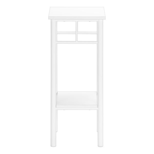 ACCENT TABLE - 28"H / WHITE / WHITE METAL