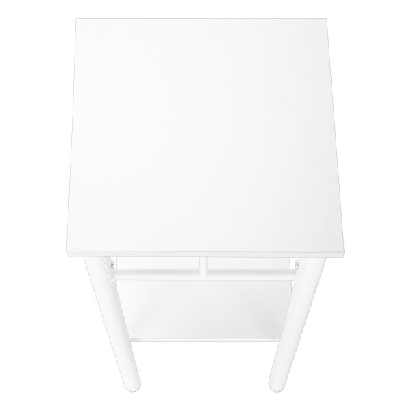 ACCENT TABLE - 28"H / WHITE / WHITE METAL