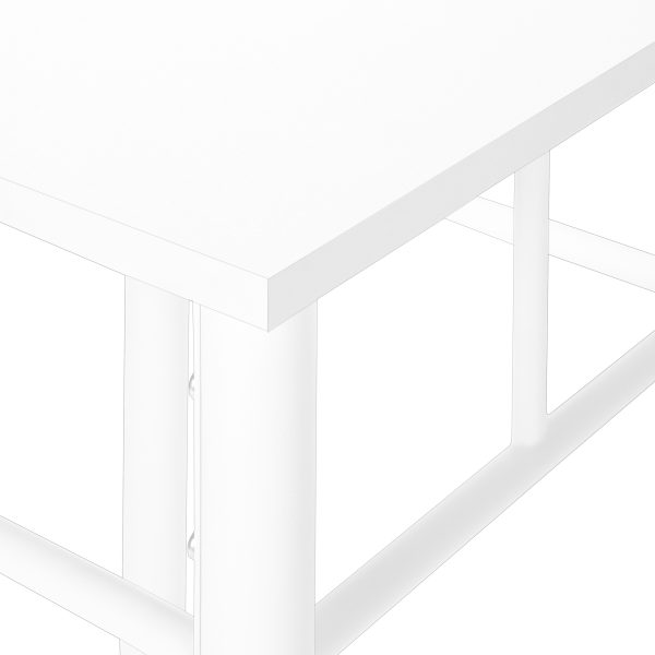ACCENT TABLE - 28"H / WHITE / WHITE METAL