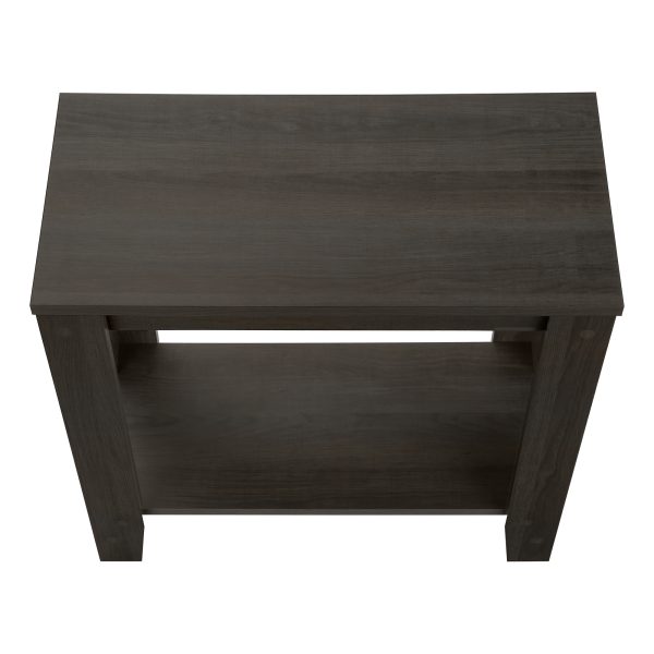 ACCENT TABLE - 22"H / BROWN OAK
