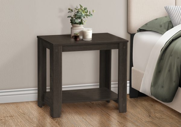 ACCENT TABLE - 22"H / BROWN OAK
