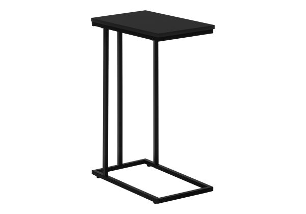 ACCENT TABLE - 25"H / BLACK / BLACK METAL