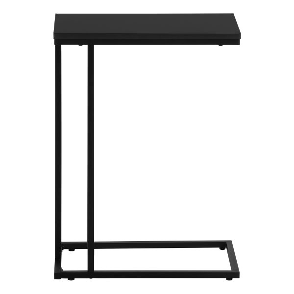 ACCENT TABLE - 25"H / BLACK / BLACK METAL