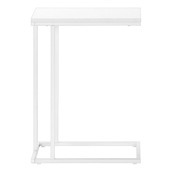 ACCENT TABLE - 25"H /WHITE / WHITE METAL
