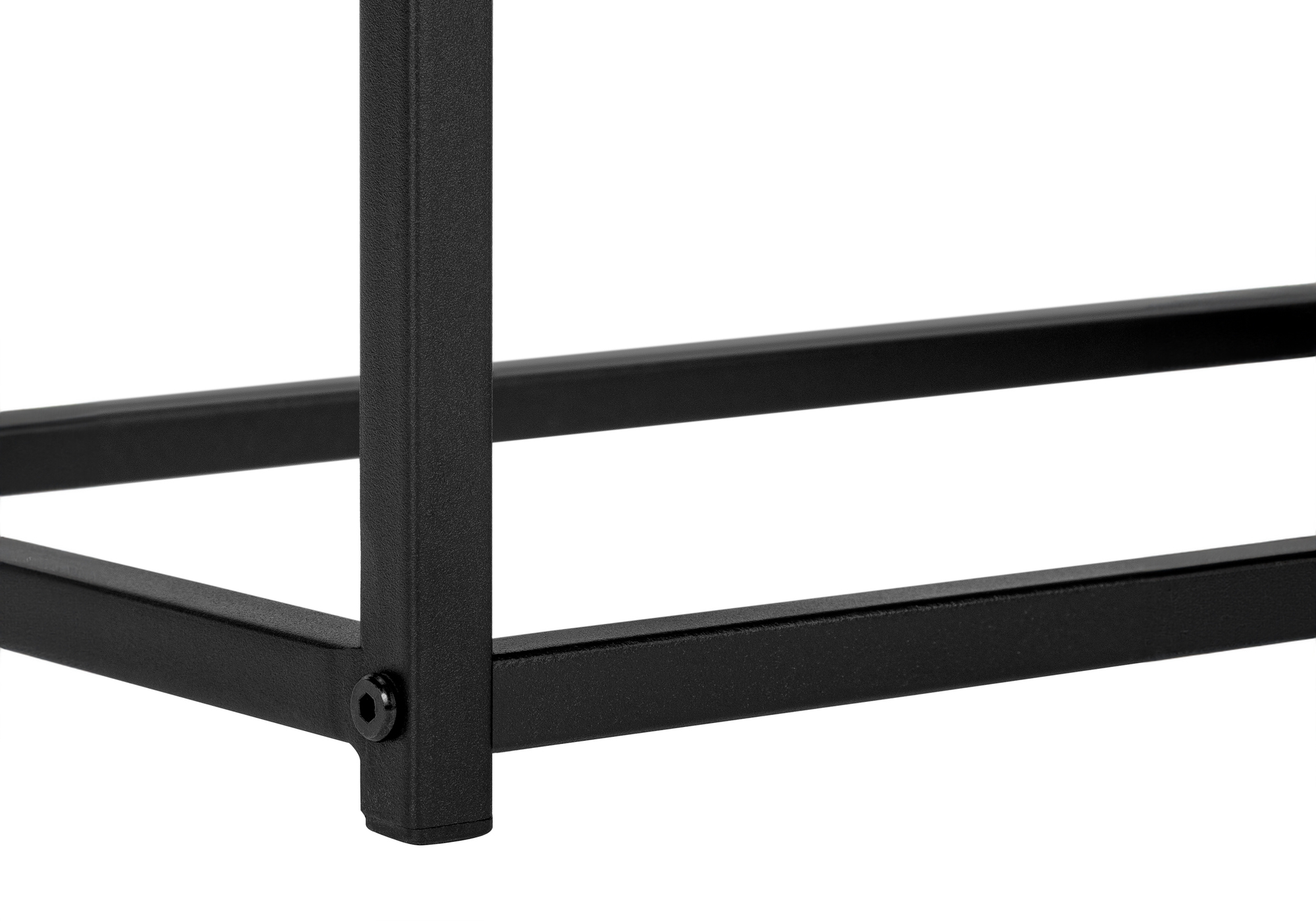 ACCENT TABLE - 22"H / DARK TAUPE / BLACK METAL