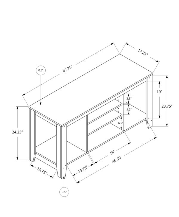 TV STAND - 48"L / DARK TAUPE