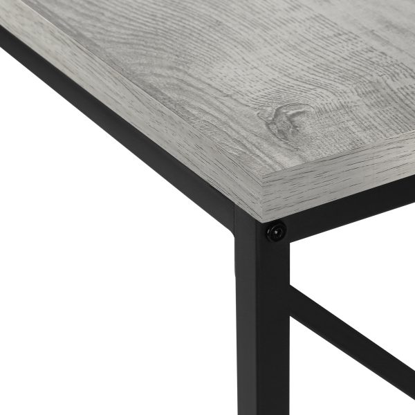 ACCENT TABLE - 44"L / GREY / BLACK METAL HALL CONSOLE