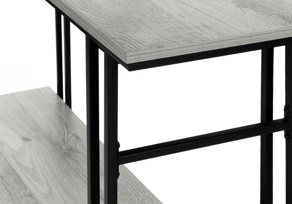 ACCENT TABLE - 48"L / GREY / BLACK METAL HALL CONSOLE