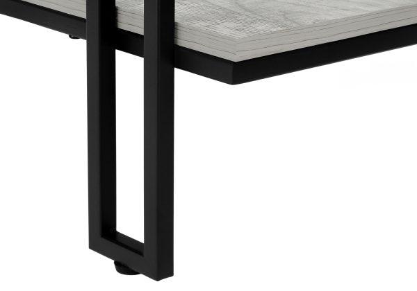 ACCENT TABLE - 48"L / GREY / BLACK METAL HALL CONSOLE
