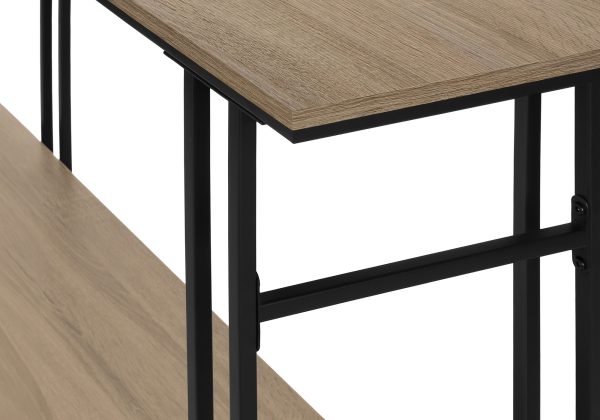 ACCENT TABLE - 48"L / TAUPE / BLACK METAL HALL CONSOLE