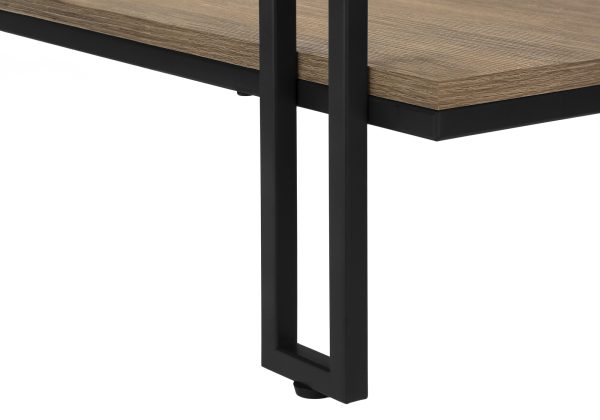 ACCENT TABLE - 48"L / TAUPE / BLACK METAL HALL CONSOLE