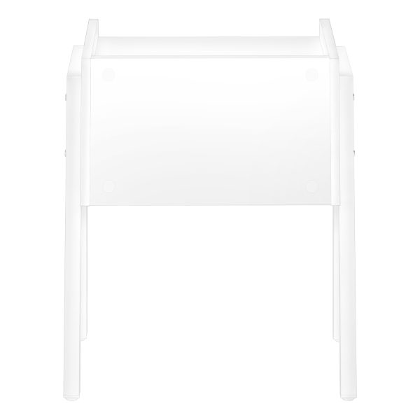 ACCENT TABLE - 23"H / WHITE / WHITE METAL
