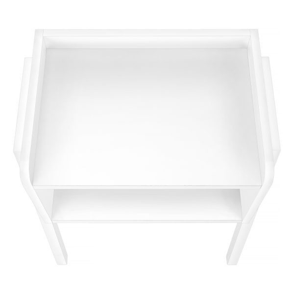 ACCENT TABLE - 23"H / WHITE / WHITE METAL
