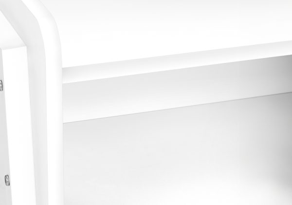 ACCENT TABLE - 23"H / WHITE / WHITE METAL