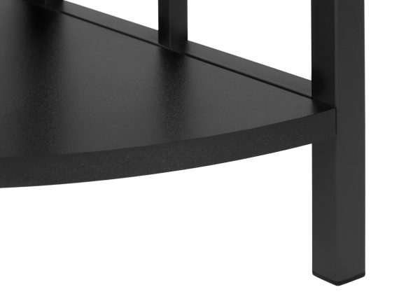 BOOKCASE - 62"H / BLACK / BLACK METAL CORNER ETAGERE