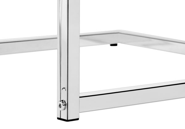 ACCENT TABLE - 25"H / GREY CEMENT / CHROME METAL