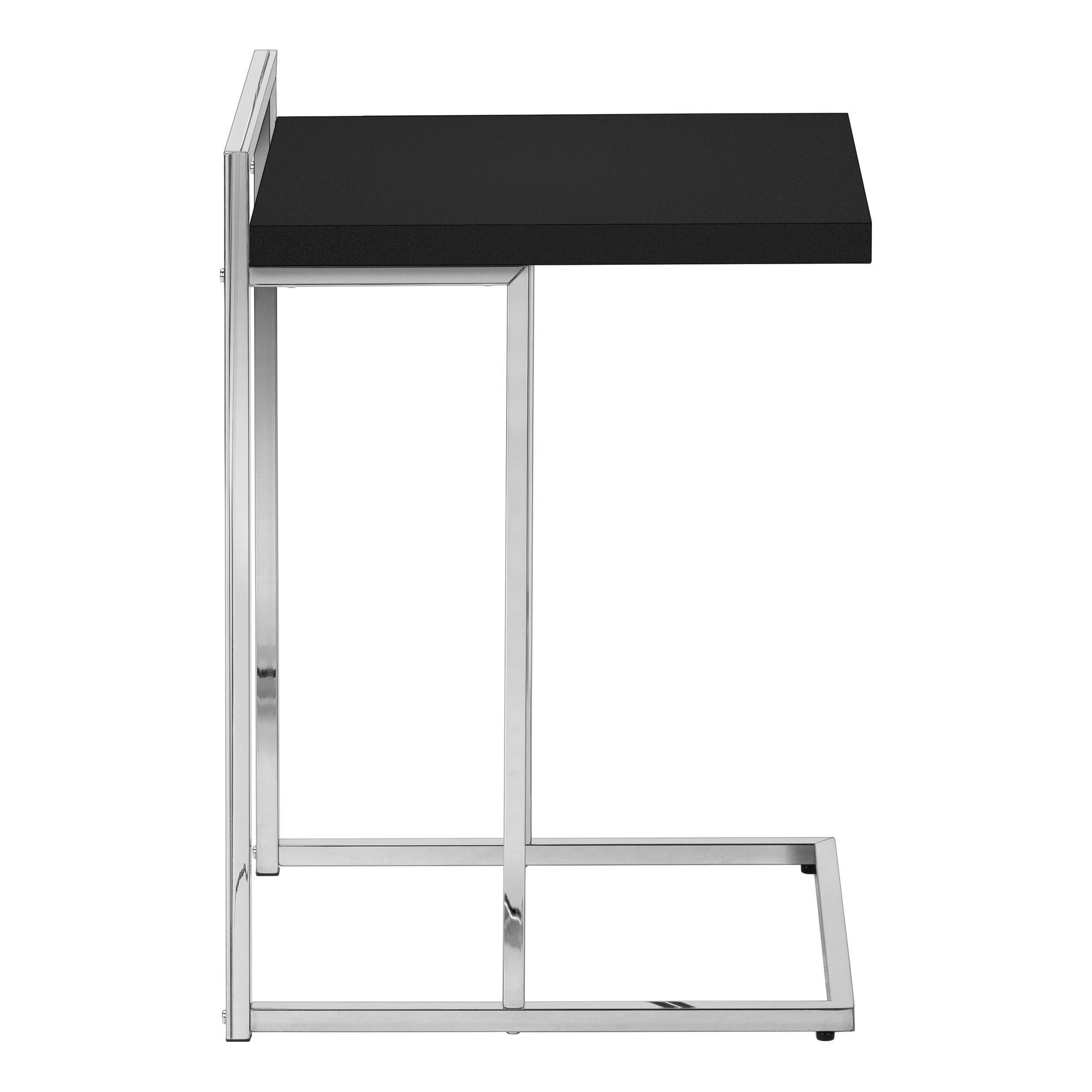 ACCENT TABLE - 25"H / BLACK / CHROME METAL