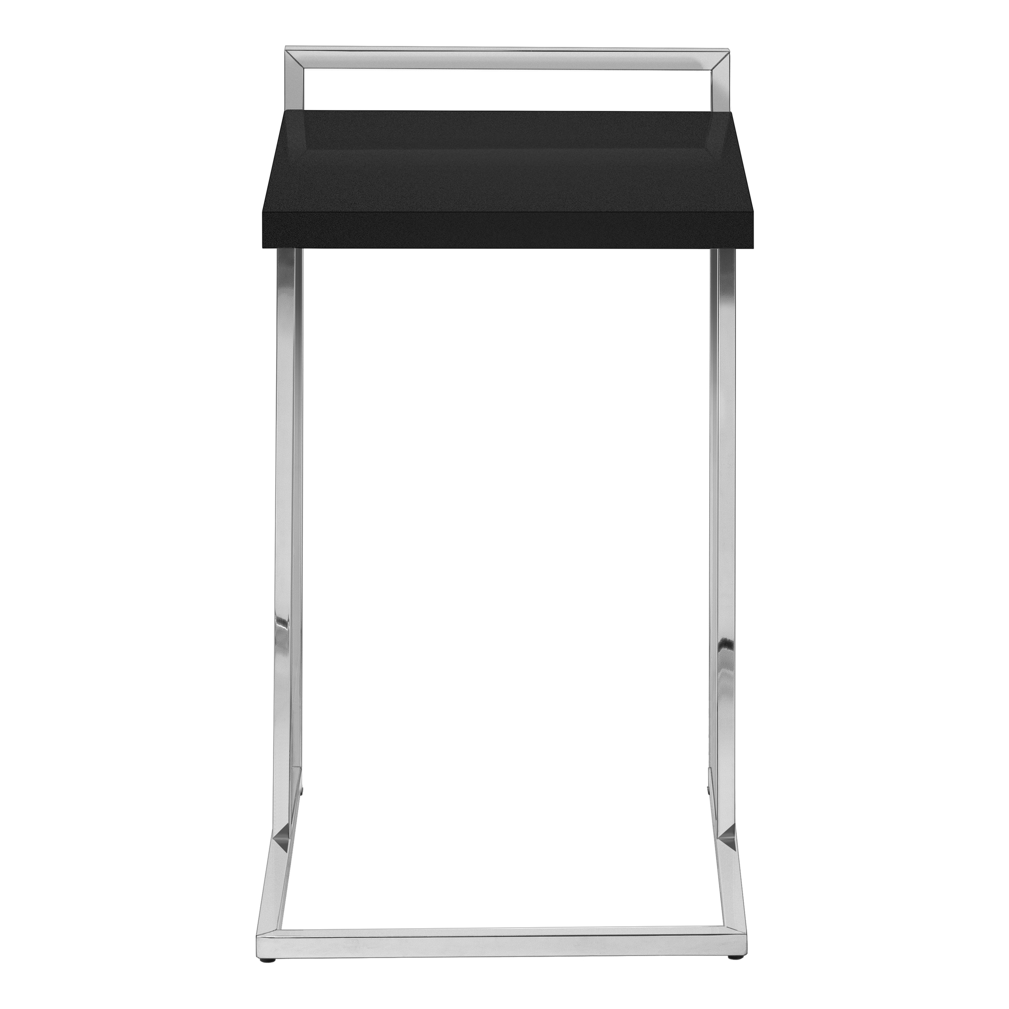 ACCENT TABLE - 25"H / BLACK / CHROME METAL