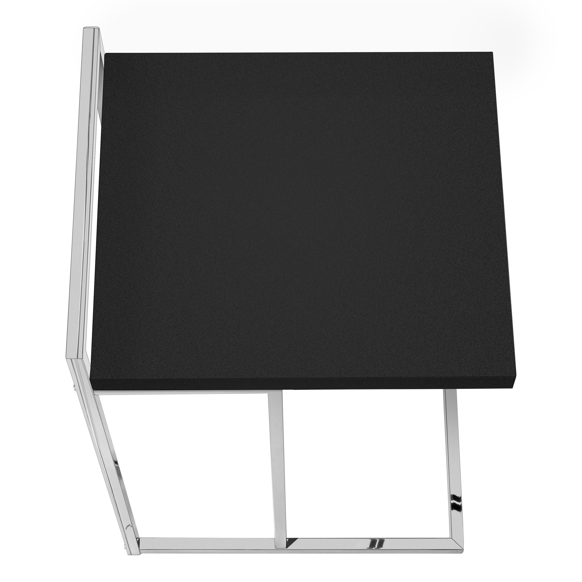 ACCENT TABLE - 25"H / BLACK / CHROME METAL
