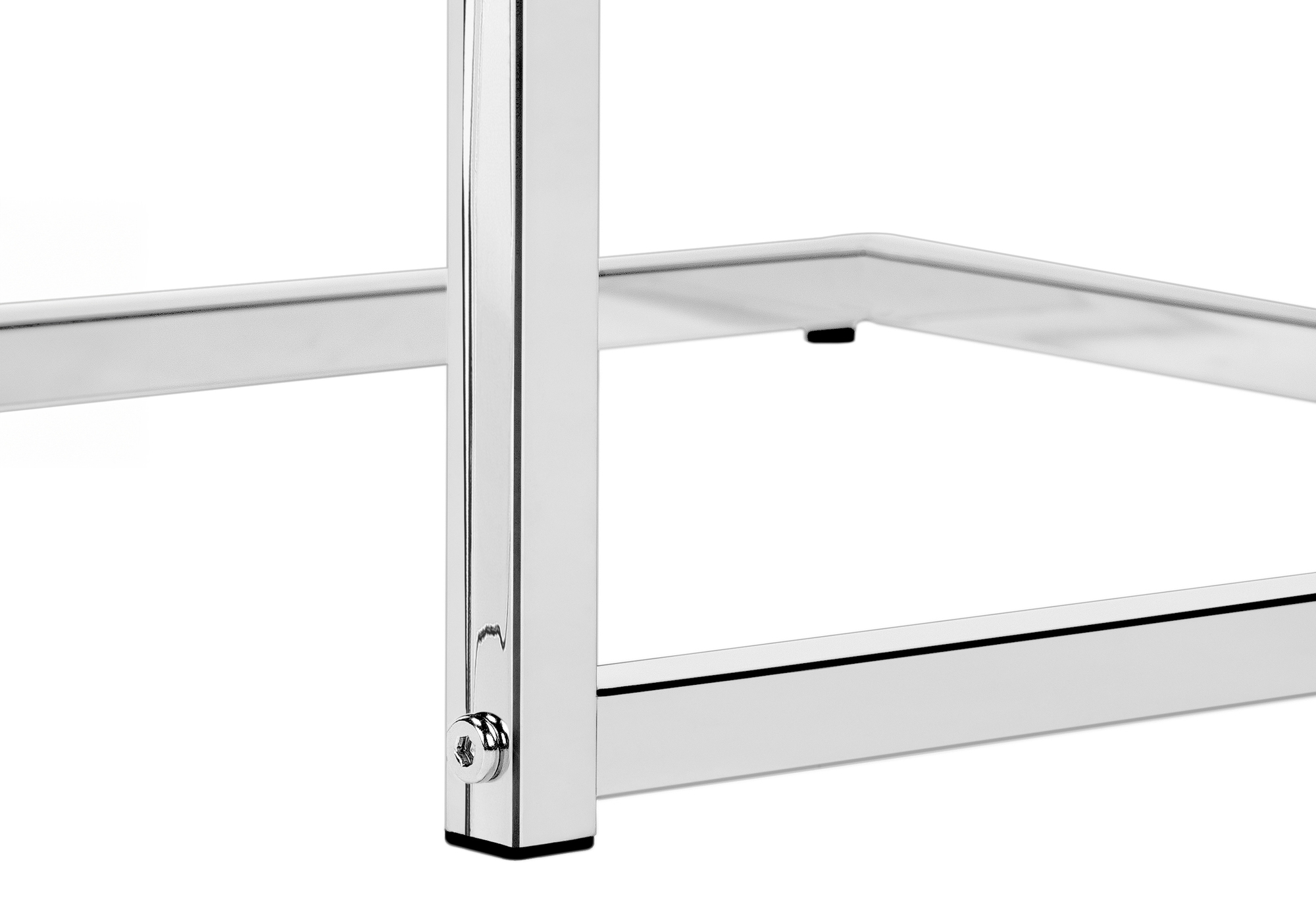 ACCENT TABLE - 25"H / BLACK / CHROME METAL