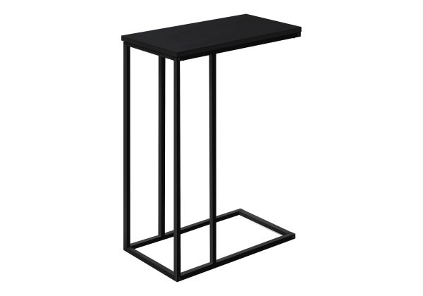 ACCENT TABLE - 25"H / BLACK / BLACK METAL