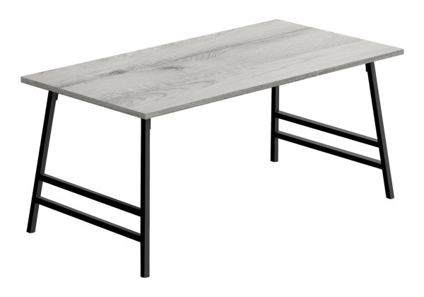 COFFEE TABLE - 40"L / GREY / BLACK METAL