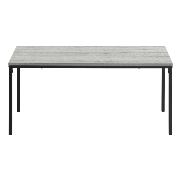 COFFEE TABLE - 40"L / GREY / BLACK METAL