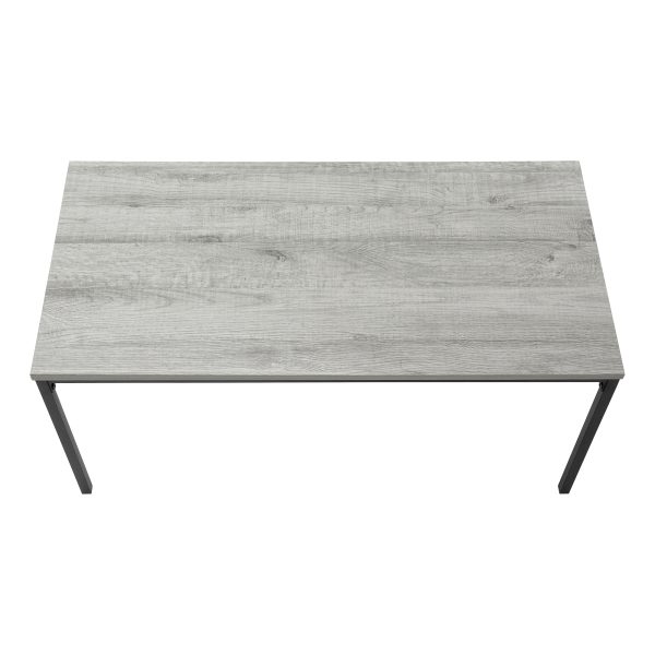 COFFEE TABLE - 40"L / GREY / BLACK METAL