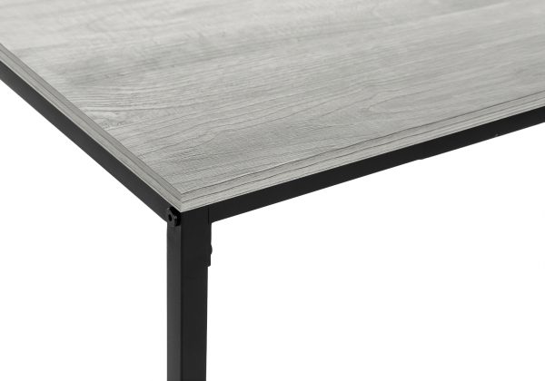 COFFEE TABLE - 40"L / GREY / BLACK METAL