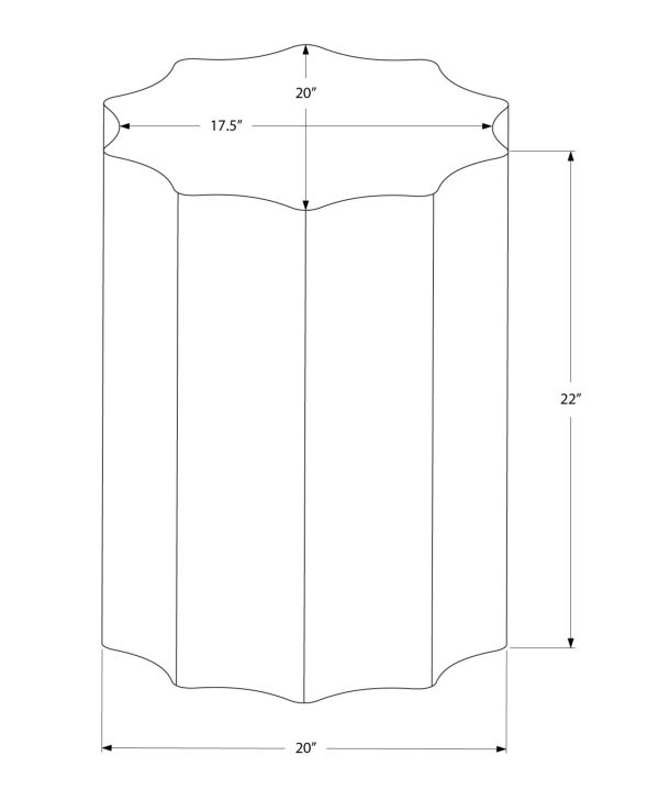 ACCENT TABLE - 22"H / GOLD IRON METAL END TABLE