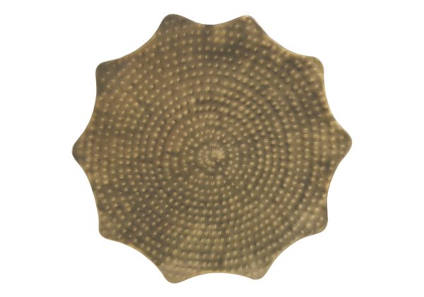 ACCENT TABLE - 22"H / GOLD IRON METAL END TABLE