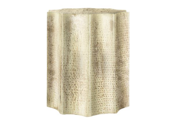 ACCENT TABLE - 22"H / ANTIQUE GOLD IRON METAL END TABLE