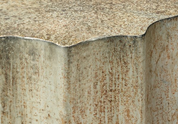 ACCENT TABLE - 22"H / ANTIQUE GOLD IRON METAL END TABLE