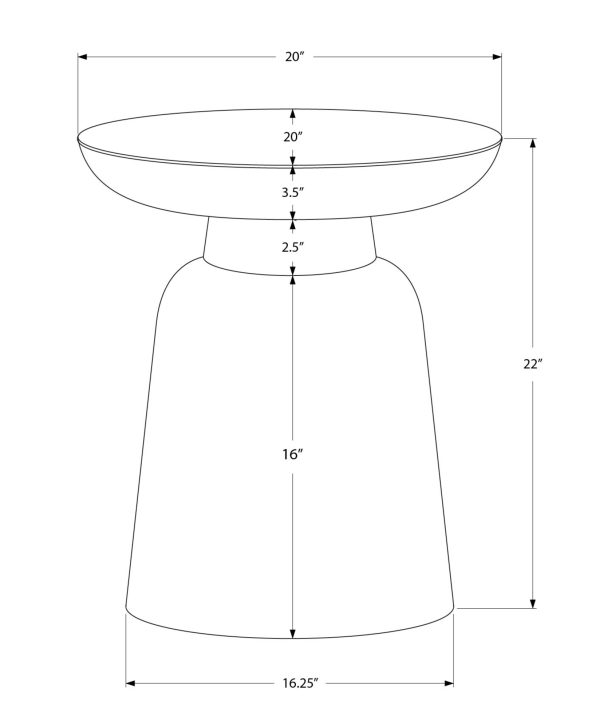 ACCENT TABLE - 22"H / COPPER IRON METAL DRUM END