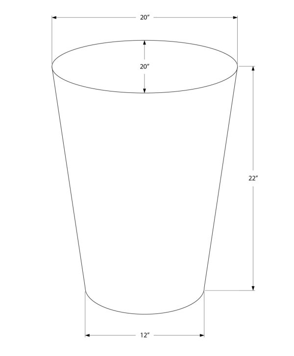 ACCENT TABLE - 22"H / SILVER GREY IRON METAL DRUM END