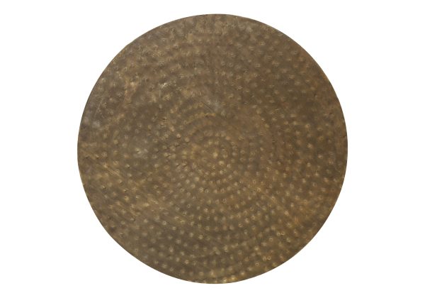 ACCENT TABLE - 22"H / COPPER IRON METAL DRUM END TABLE