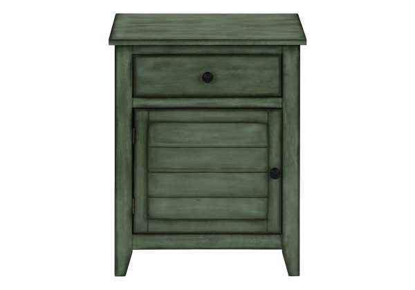 ACCENT TABLE - 25"H / ANTIQUE GREEN VENEER END TABLE