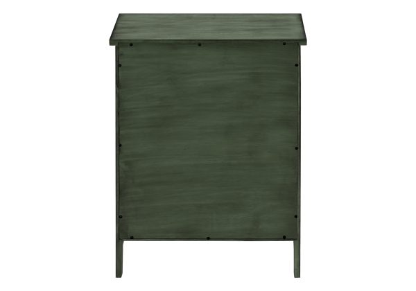 ACCENT TABLE - 25"H / ANTIQUE GREEN VENEER END TABLE