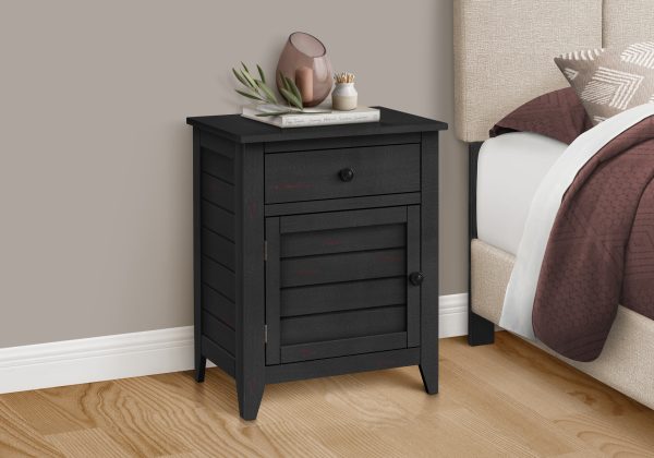 ACCENT TABLE - 25"H / BLACK VENEER END TABLE
