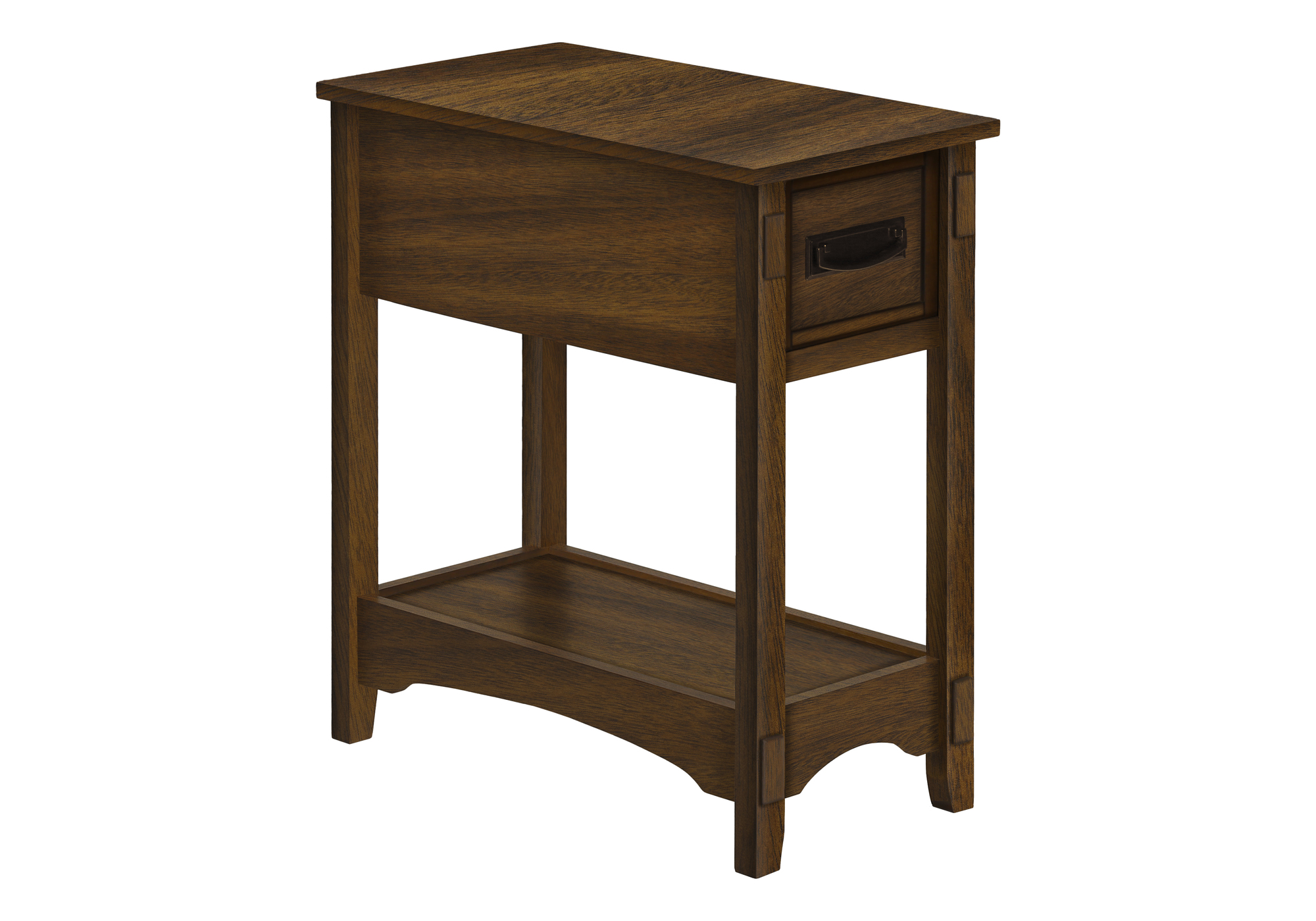 ACCENT TABLE - 24"H / BROWN WALNUT VENEER END TABLE