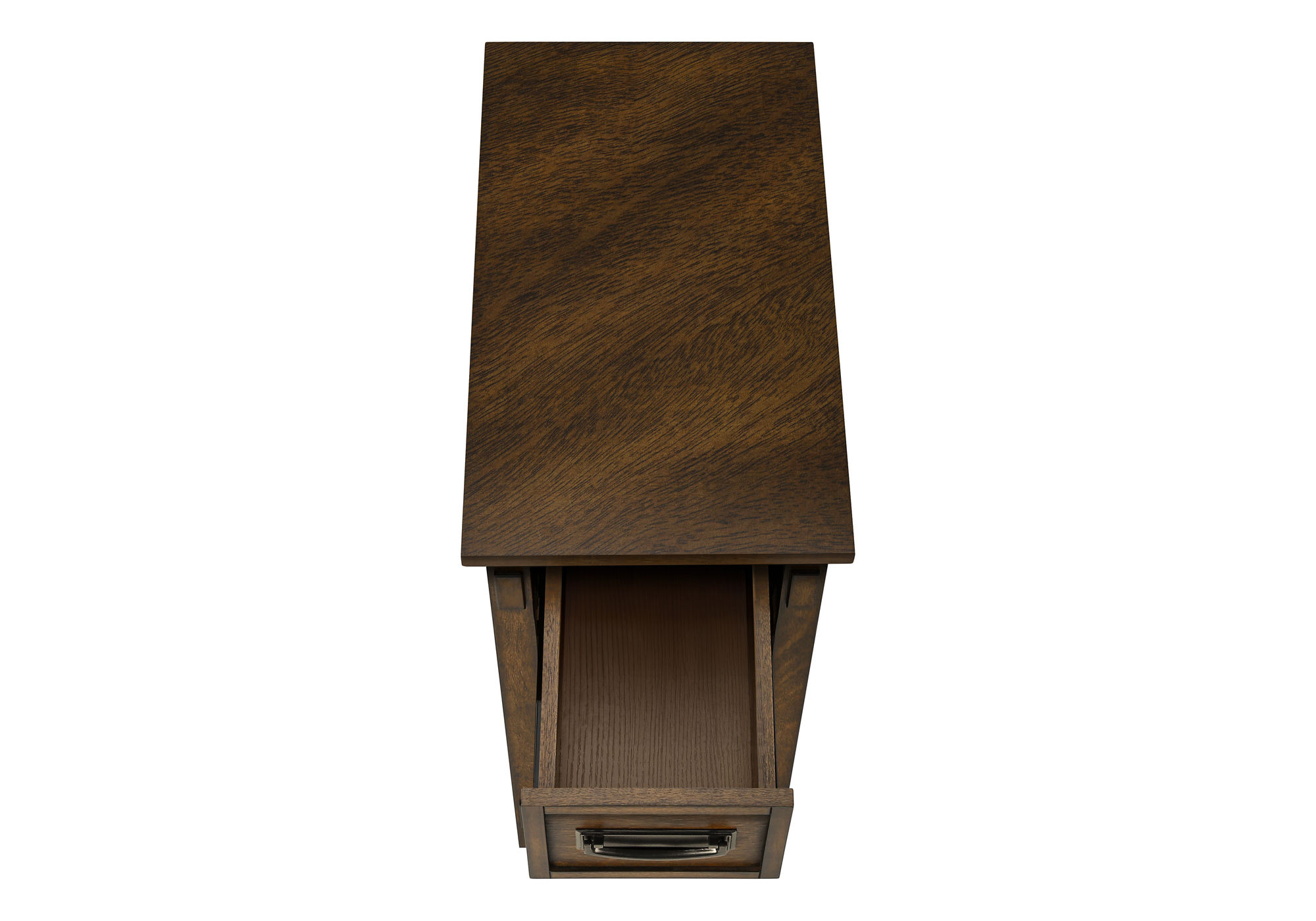 ACCENT TABLE - 24"H / BROWN WALNUT VENEER END TABLE