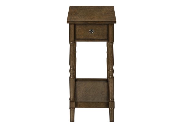ACCENT TABLE - 24"H / ESPRESSO VENEER END TABLE