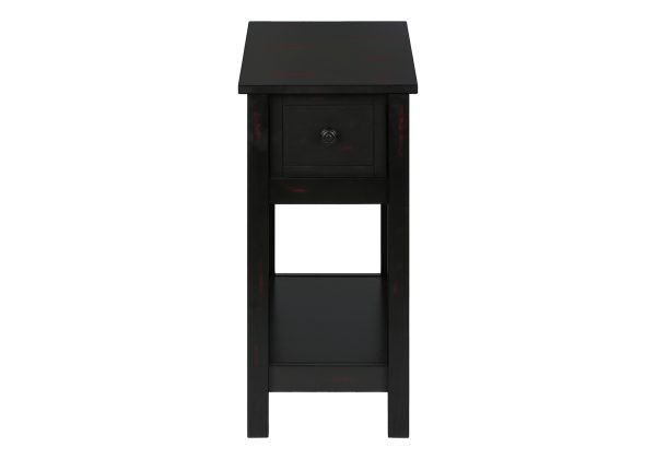 ACCENT TABLE - 24"H / BLACK VENEER END TABLE