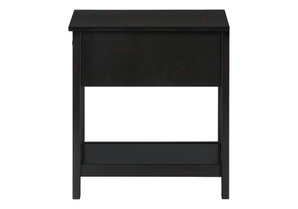 ACCENT TABLE - 24"H / BLACK VENEER END TABLE