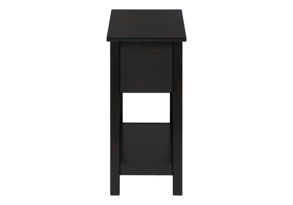 ACCENT TABLE - 24"H / BLACK VENEER END TABLE